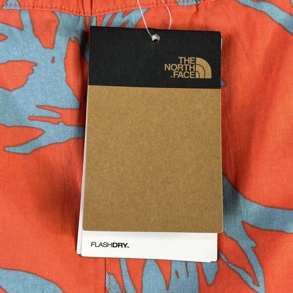 The North Face Shorts Womens 3X Orange Class V FlashDry Tropical Print NF0A81W2 - Picture 3 of 15